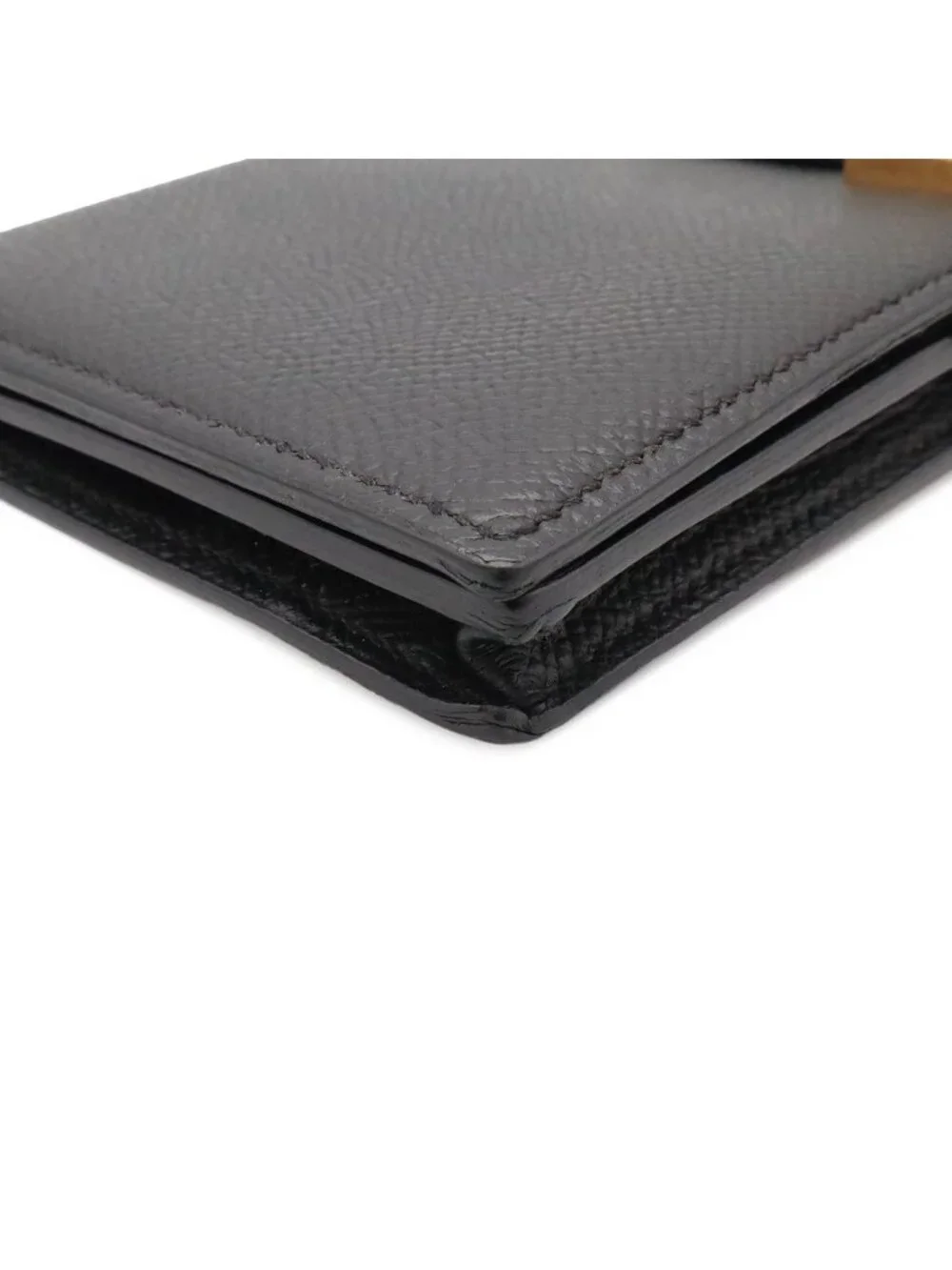 Hermes Bearn Soufflet Wallet Bifold Veau Epsom Black Gold